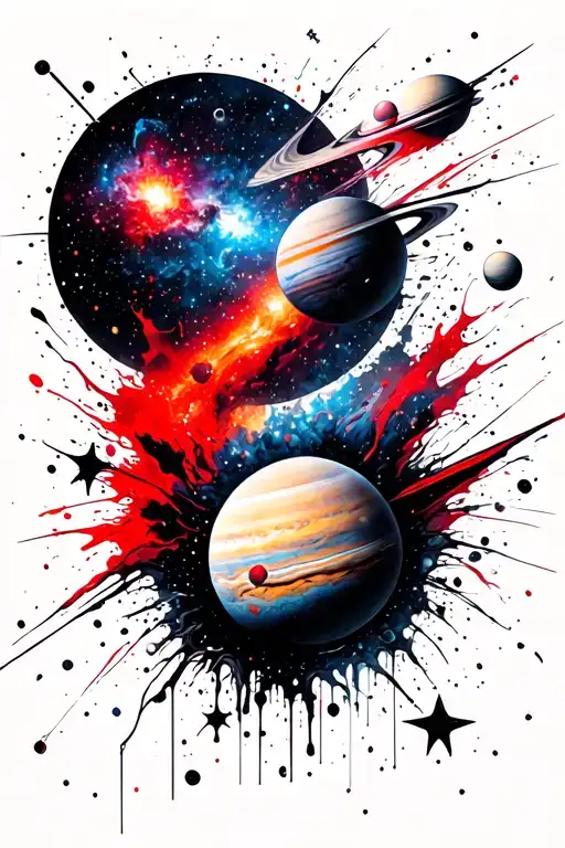 Galaxy Filled With Planets Stars And Nebulas