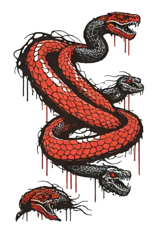 Create A Tattoo Of A Pixelated Python Snake Wrapping Around A Computer Coding Terminal
