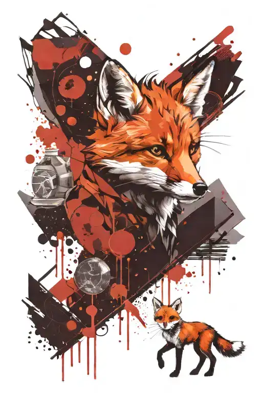 Little Prince With Fox On Planet