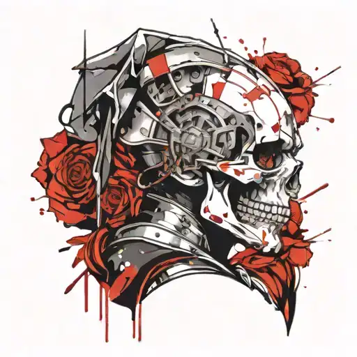 The Knight With The Skull Head