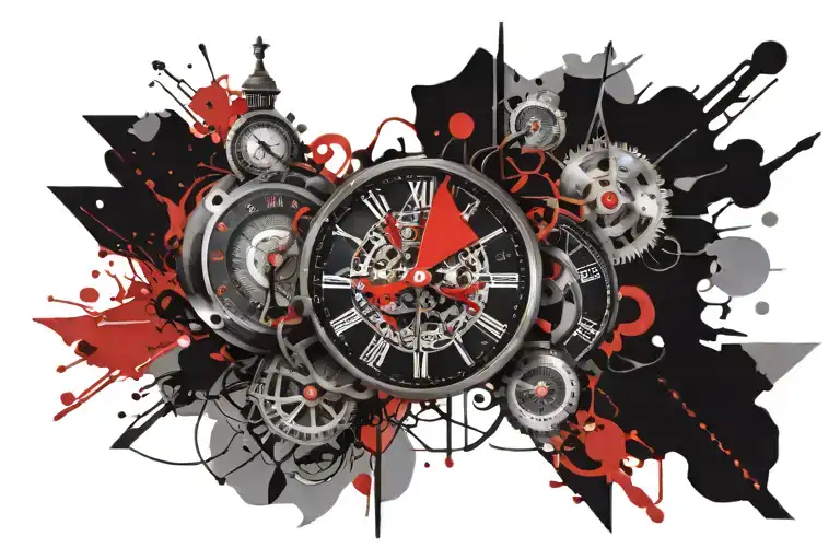 Pendulum Swinging With Clock Face