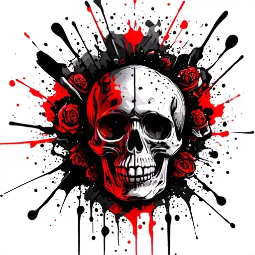 Skull Surrounded By Ha Ha Ha