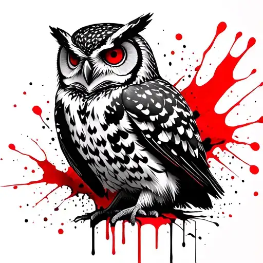 Realistic Owl Sitting