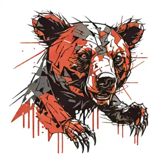 Bear Head Children Playing Thre