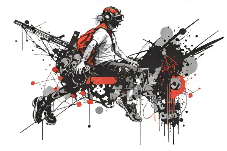 Girl Guy Distant Planet Combining