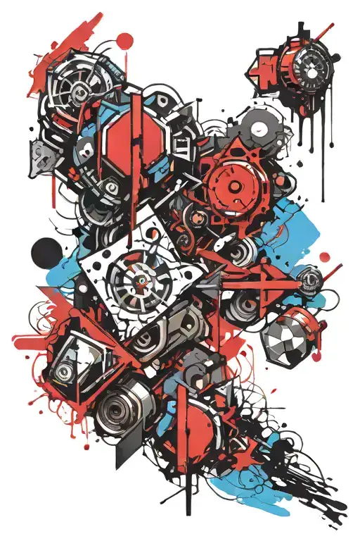 Gaming Symbols Red And Blue