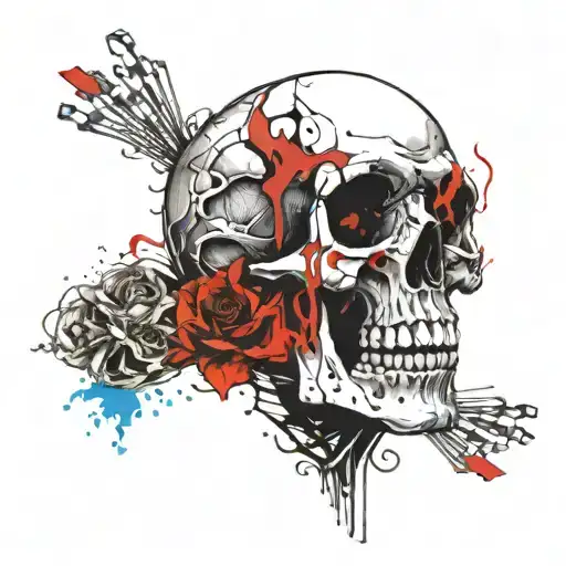 Sea Waves Skull Wearing