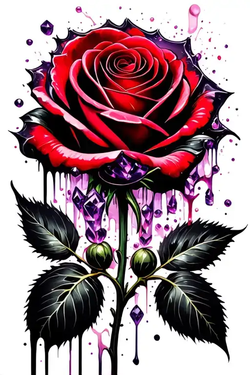 Amethyst Crystal Rose