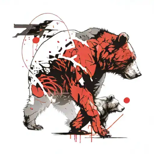 Bear And Girl With Bob