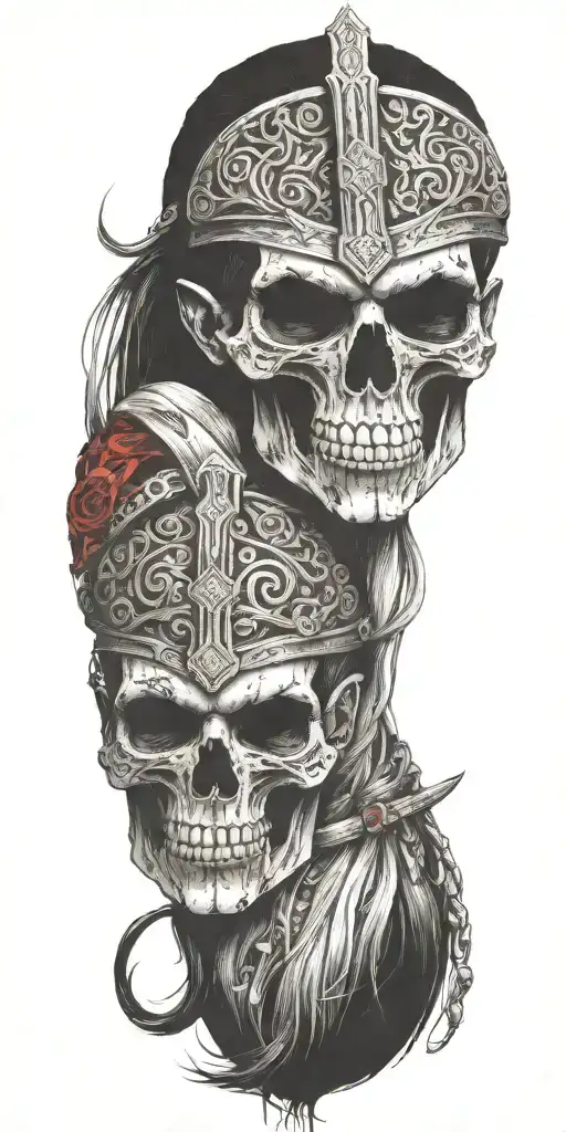 Viking Zombie Girl All Bloody Sword With Cuff