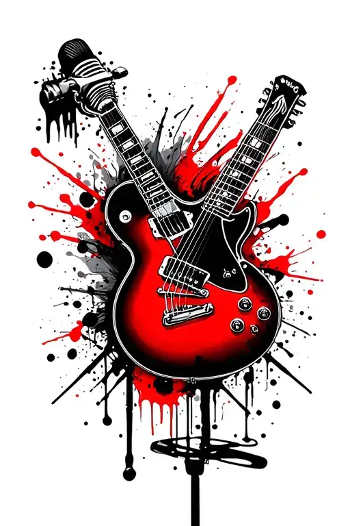 Gclef Microphone Guitar Merging