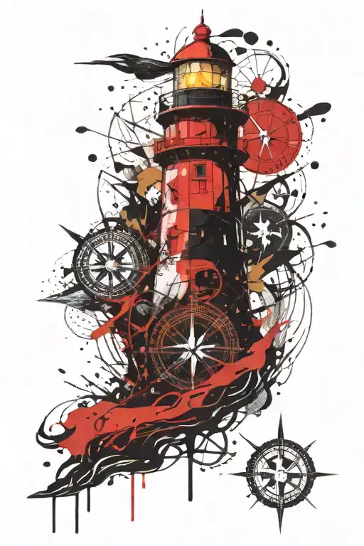 Lighthouse And Compass Design