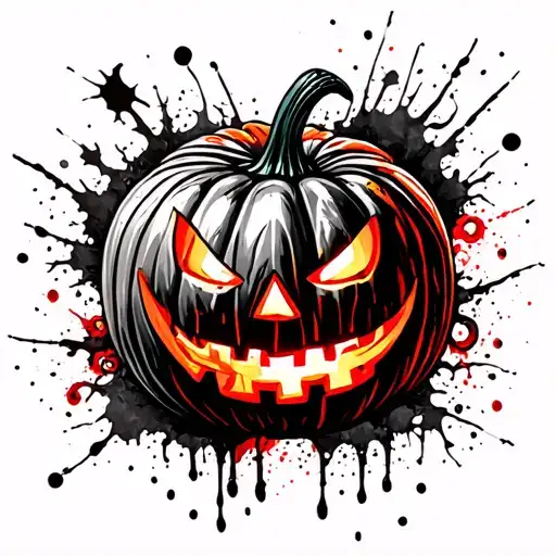 Halloween Jack O Lantern Grinning Eldritch Spirals