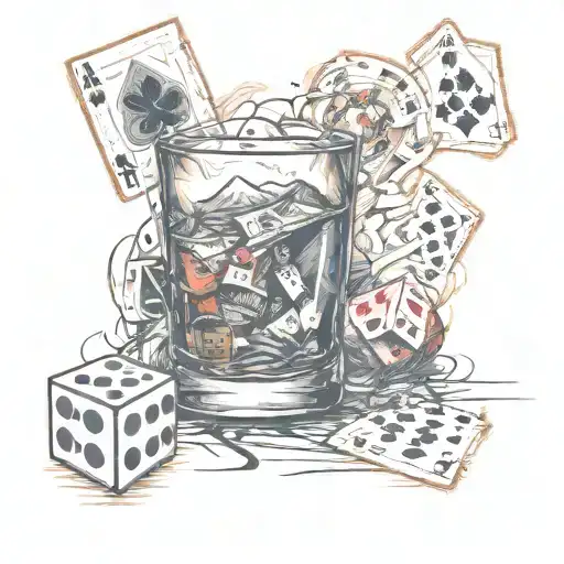 Poker Whiskey Dice Mountains