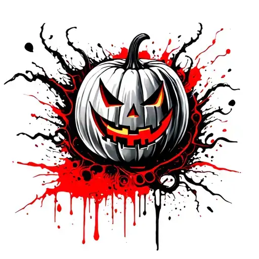 Halloween Jack O Lantern Grinning Eldritch Spirals