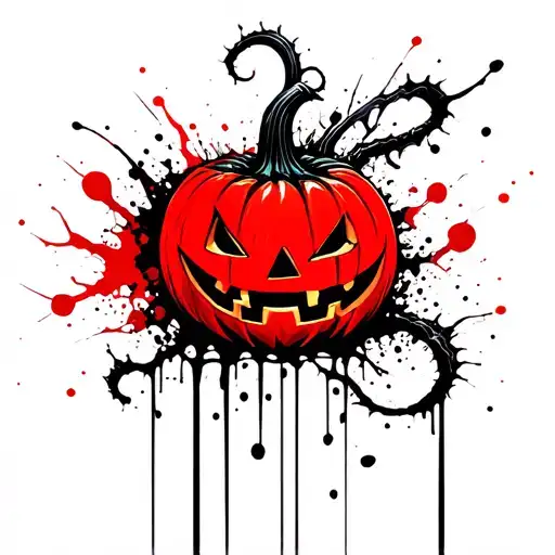 Halloween Jack O Lantern Grinning Eldritch Spirals Uzumaki