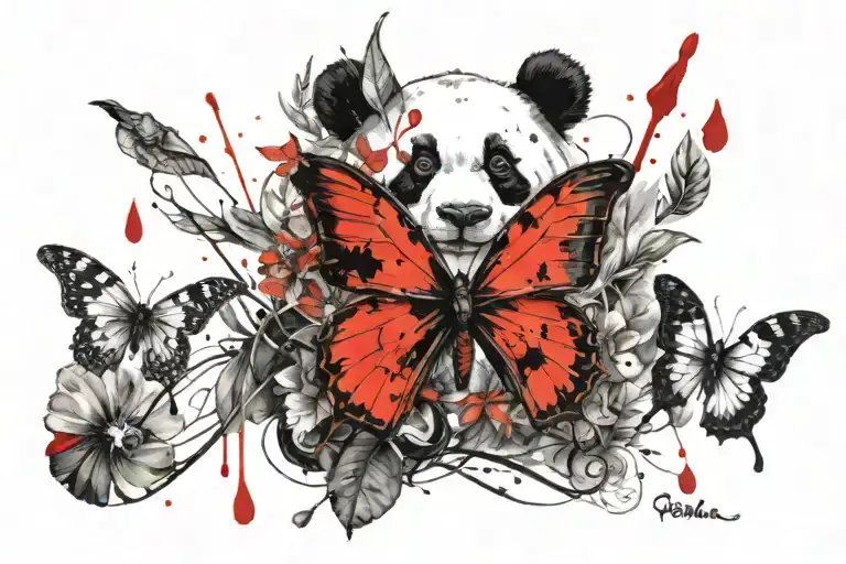 Panda Butterfly Cardinal Cala Lily