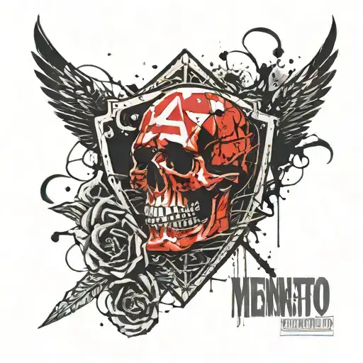 Memento Mori With Skull And Anarchy Shield