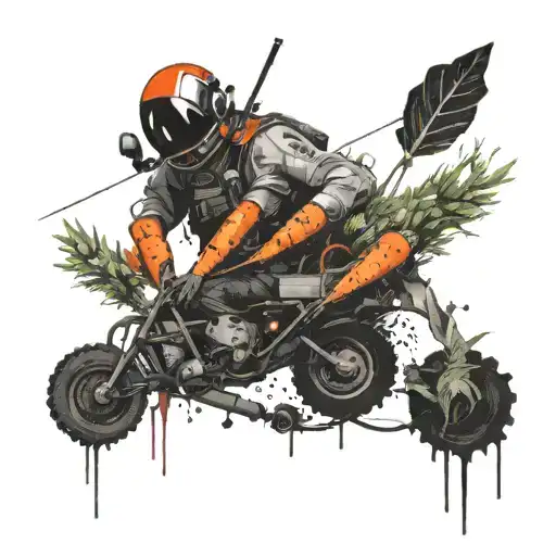 Space Farmer Mountain Picking Carrots At The End Of Time