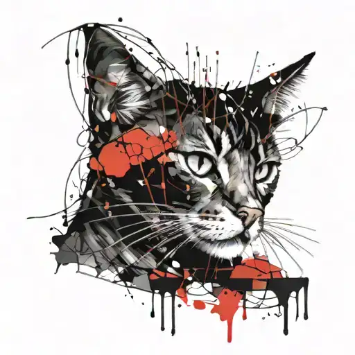 I Want A Trash Polka Style Cat