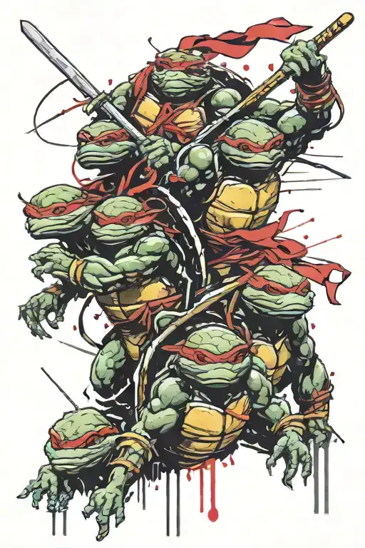 Black Ninja Turtles With Afros