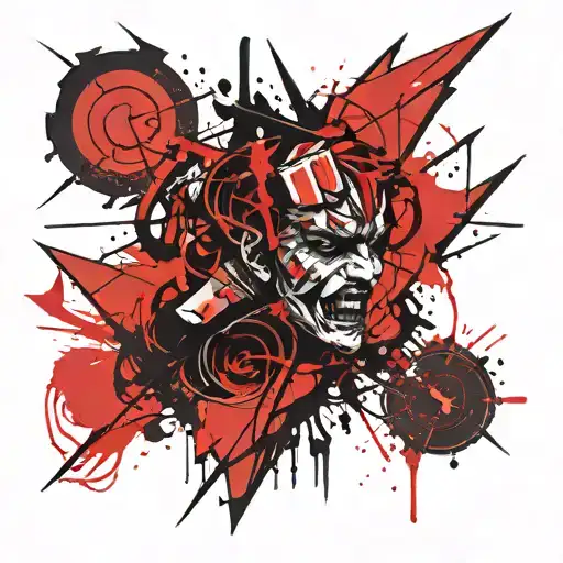 An Abstract Tattoo Symbolizing Anger And Disappointment In A Unique And Artistic Way