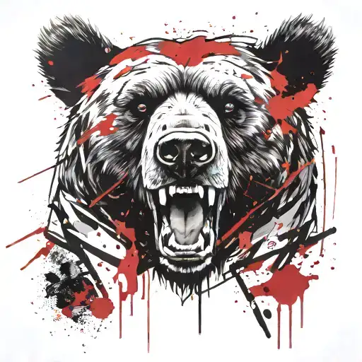 Angry Bear On Jungel