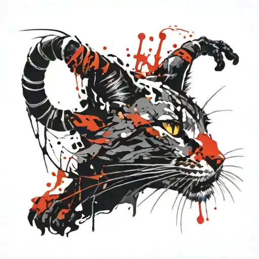 The Cat Falls Clinging To Its Claws And Leaves Scratches