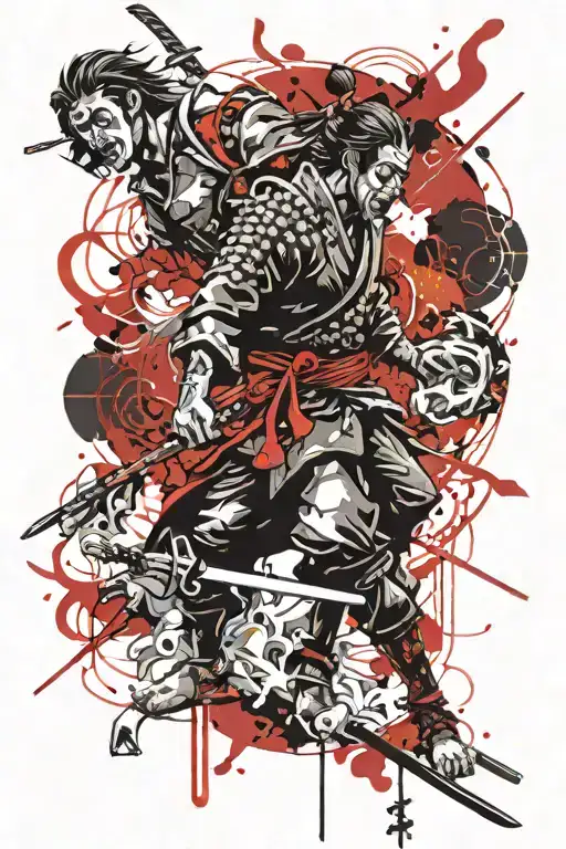 Samurai Vampires And Wolves Fighting