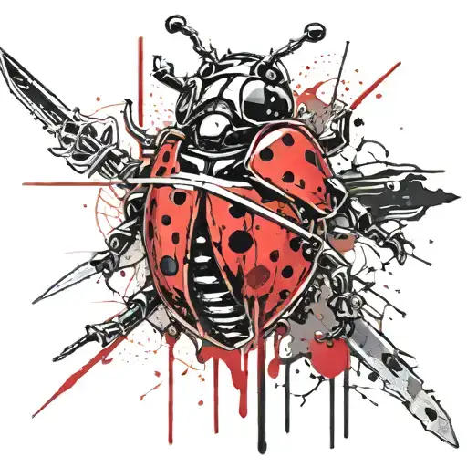 Fuck Cancer With A Ladybug Warrior Wielding A Sword