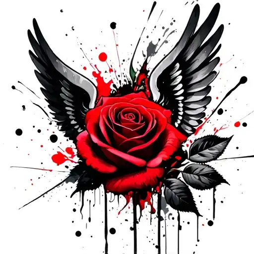 Rose With Angle Wings