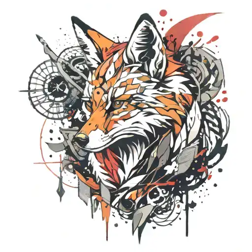 Kitsune Fox Surrounded