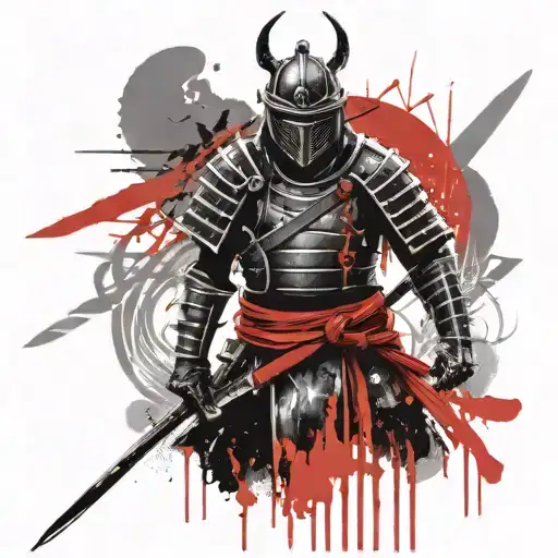 Dark Samurai Warrior Standing