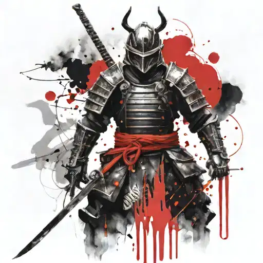 Dark Samurai Warrior Standing