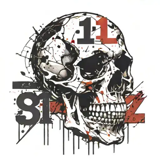 Skull With Numbers 1992