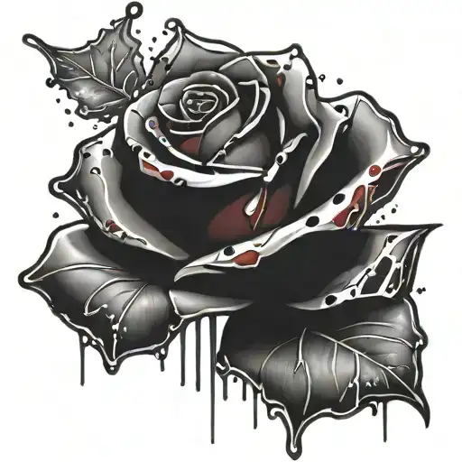 Broken Glass Melting Into Rose