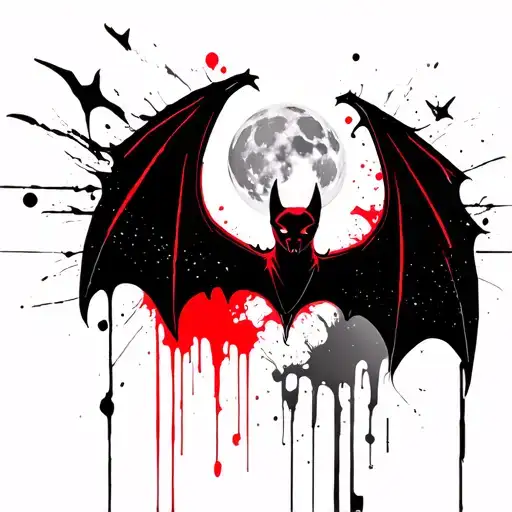 Bat Wings Full Moon