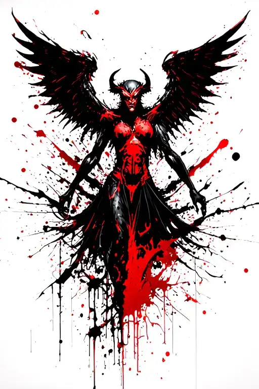 Shadow Demon Wings Spread