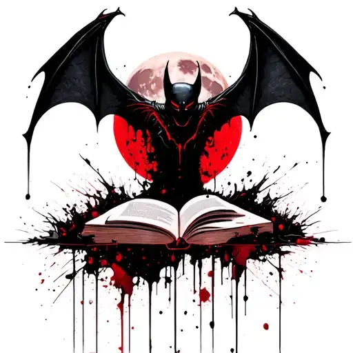 Bat Wings Full Moon Books Forming The Shape