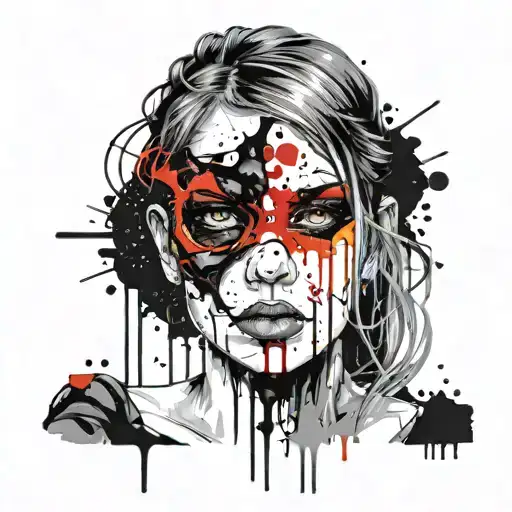 Gothic Girl Bleeding From Eyes