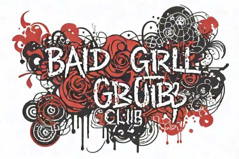 Bad Girl Club Inscription In Gothic Font