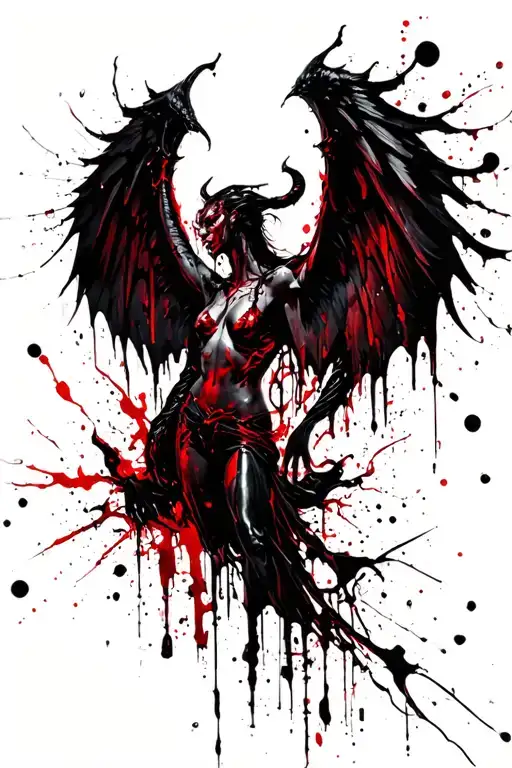 Shadow Demon Wings Spread