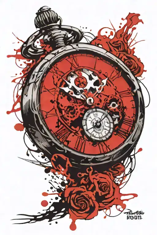 Pocket Watch With Baby Foot Print