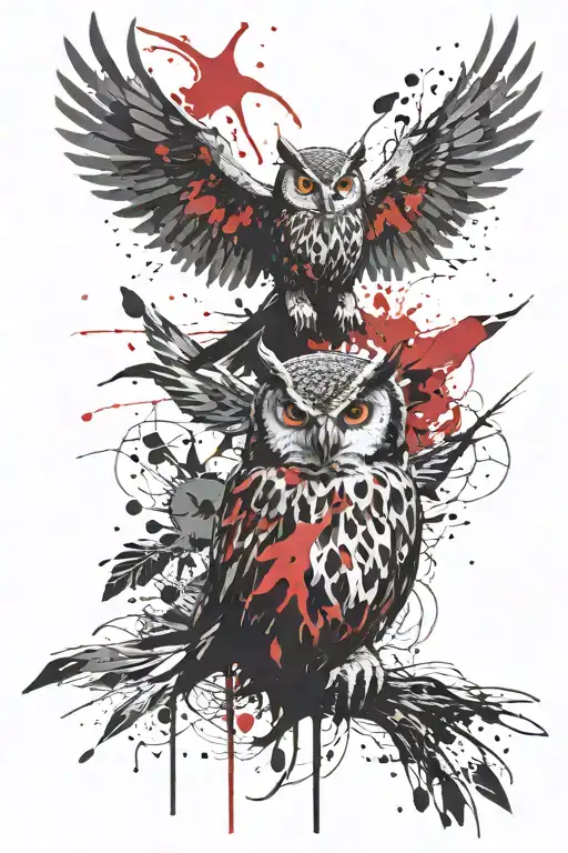 Owl And Phoenix Emerging