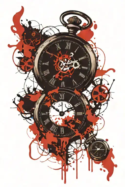 Pocket Watch With Baby Foot Print