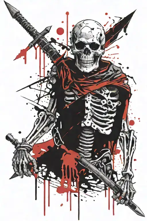 Skeleton Warrior With Daggers