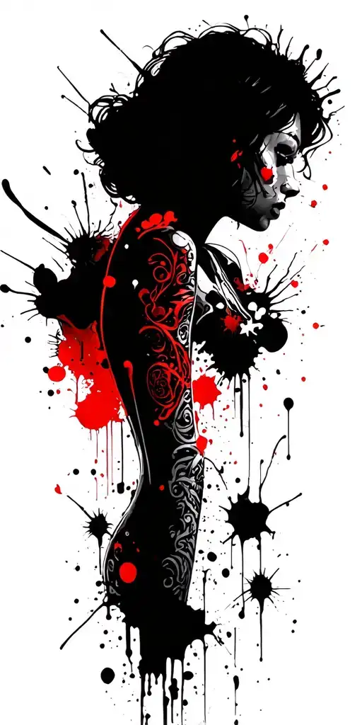 Silhoettes And Brush Strokes Beauty