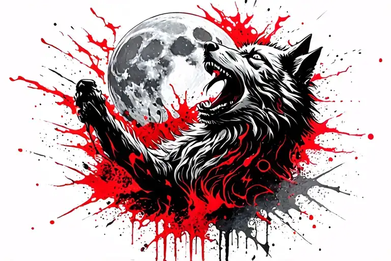 Death Wolf Howling At The Moon