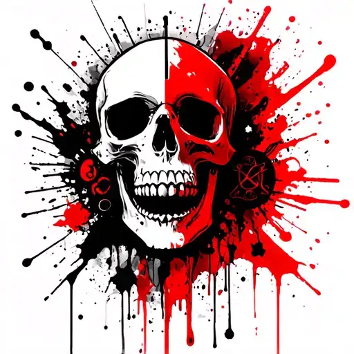 Skull With Saint Symbol Behind It