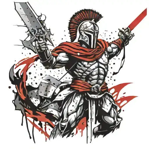 Spartan Warrior Braking Cuffs With A Big Sword Written On It Freedom